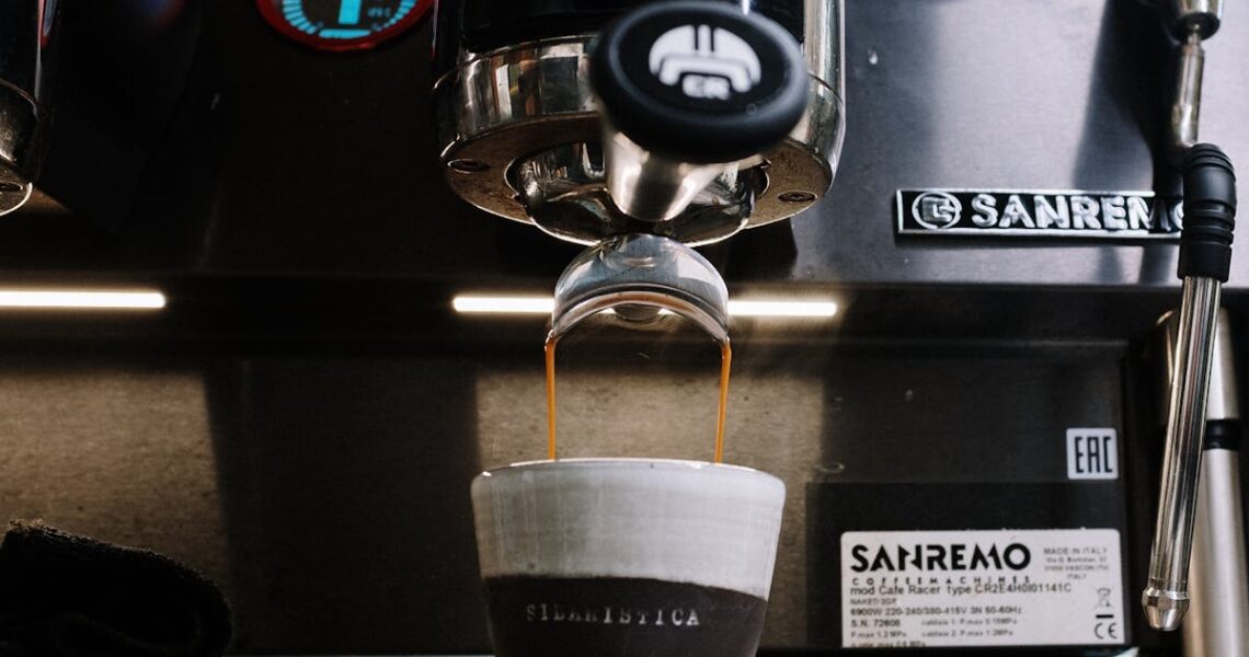 A modern San Remo coffee machine